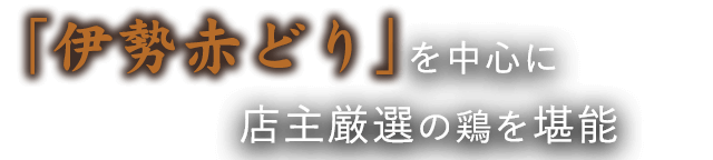 「伊勢赤どり」を中心に店主厳選の鶏を堪能